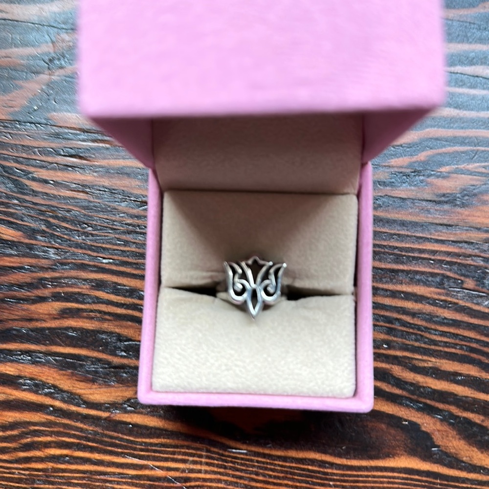 James Avery Sterling Silver Dove Angle Ring Approximate size 4